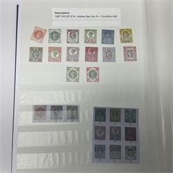 Queen Victoria and later mostly Great British stamps, including 1856 one shilling, 1870 half penny 'bantam', various 1862-64 issues etc, housed in a blue stockbook