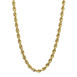  Gold rope twist necklace, stamped 14K, approx 21gm   