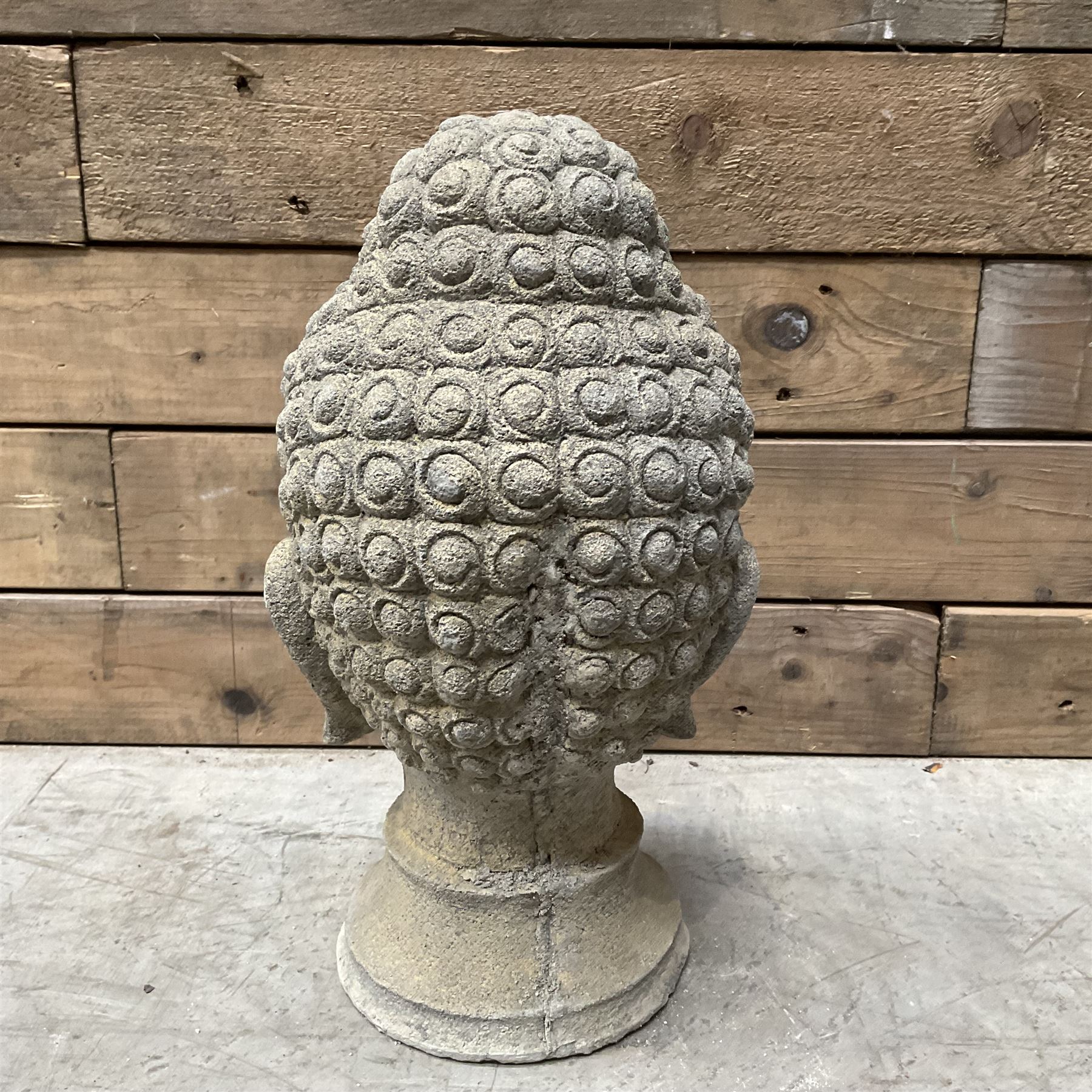 Small cast stone Thai Buddha head