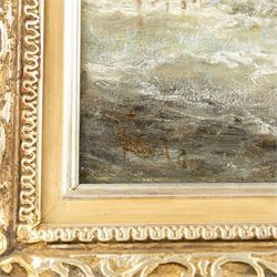 William Anslow Thornley (British fl.1858-1898): Off the French Coast, oil on canvas signed 39cm x 29cm