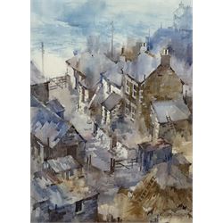 Michael Lawrence Cadman RI ARCA (British 1920-2010): Rooftops, watercolour signed 46cm x 34cm