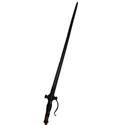 Northwest Frontier sword, with Indian hilt; the handle with copper wire grip, with L65cm single edge British blade, L78cm overall 