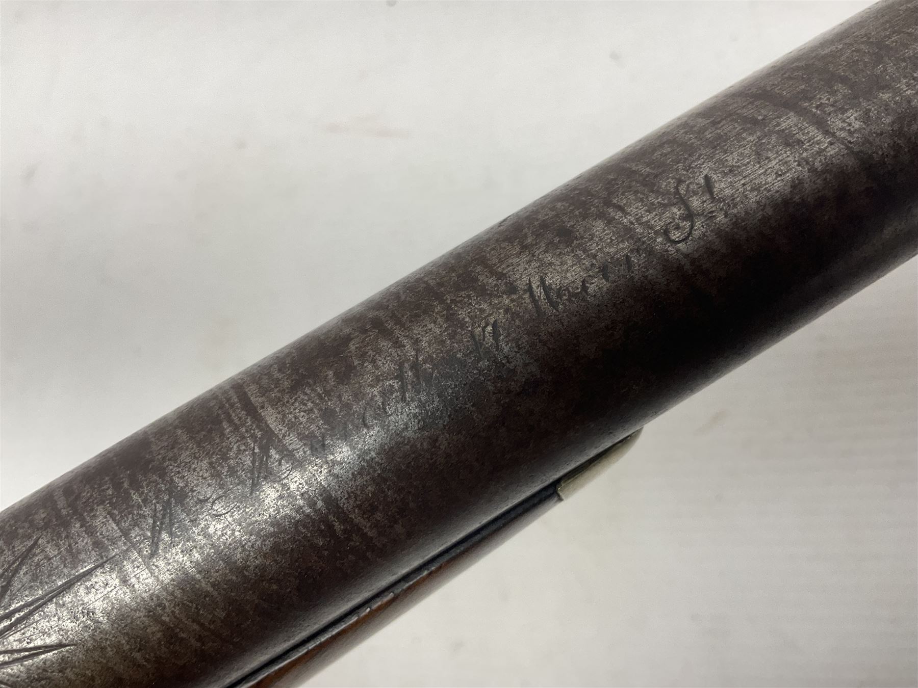 19th century W. Murcott of London 12-bore single barrel back-action percussion 'cripple stopper' sporting gun, with 58.5cm(23