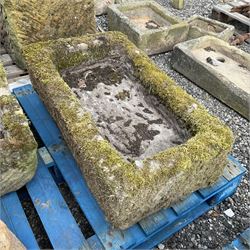 19th century medium rectangular stone trough - THIS LOT IS TO BE COLLECTED BY APPOINTMENT FROM DUGGLEBY STORAGE, GREAT HILL, EASTFIELD, SCARBOROUGH, YO11 3TX