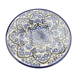 Collection of Ceramika Artystyczna Boleslawiec ceramics and similar Polish ceramics, including cheese dome in the form of a lady, chopping board, fruit bowl and figural candlestick