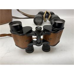 Pair of Bausch & Lomb U.S.A. 30mm binoculars and a pair of WWII period Bino Prism No.5 MKV 7X binoculars dated 1944 (2)