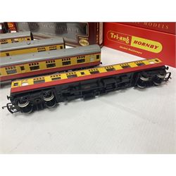 Various makers ‘00’ gauge - twenty three passenger coaches to include buffet cars, sleeping cars, utility van, Pullman coaches etc; mostly Hornby/Tri-Ang boxed (23) 
