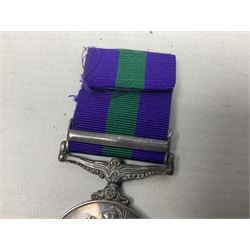 Elizabeth II General Service Medal with Cyprus clasp awarded to T/23506119 Dvr. H. King R.A.S.C.; with ribbon