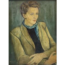 Jacob Kramer (Ukrainian/British 1892-1962): Portrait of a Young Woman, oil on board signed 62cm x 46cm