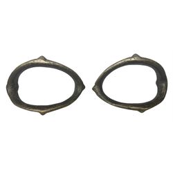 Pair of brass slave bangles, probably Indian 