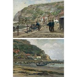 Ernest Higgins Rigg (Staithes Group 1868-1947): Staithes and Runswick Bay, pair oils on canvas board signed 30cm x 40cm (2)
