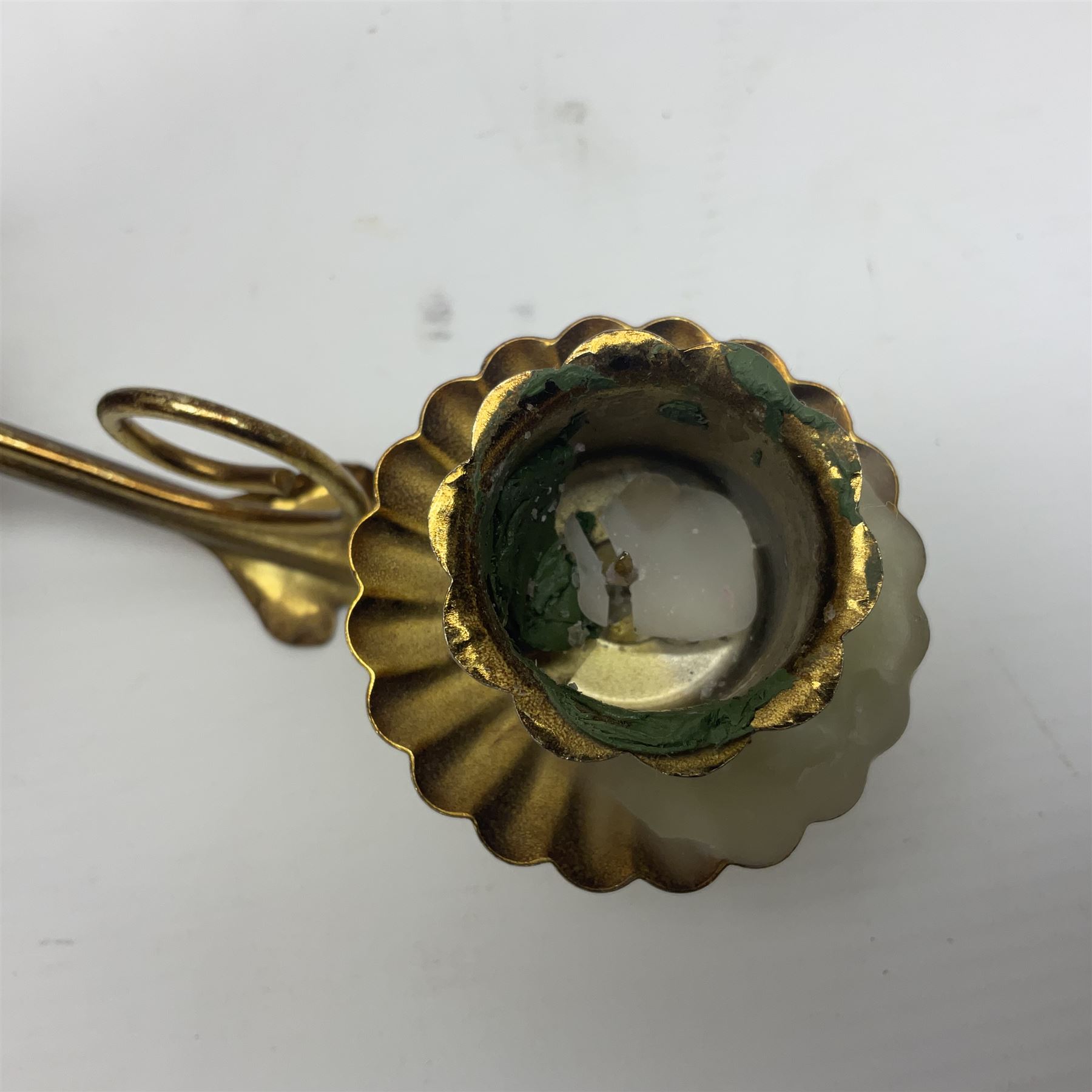 Pair of gilt wood single branch wall sconces, H40cm