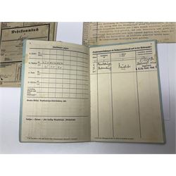 WW2 German Luftwaffe Service Record Folder and Book
