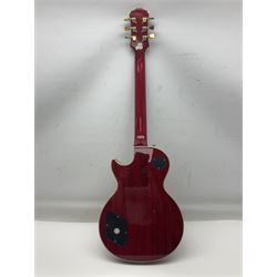 Epiphone Gibson Les Paul electric guitar c2004 with red sunburst finish, serial no.U02030418; L100cm; in fitted hard case