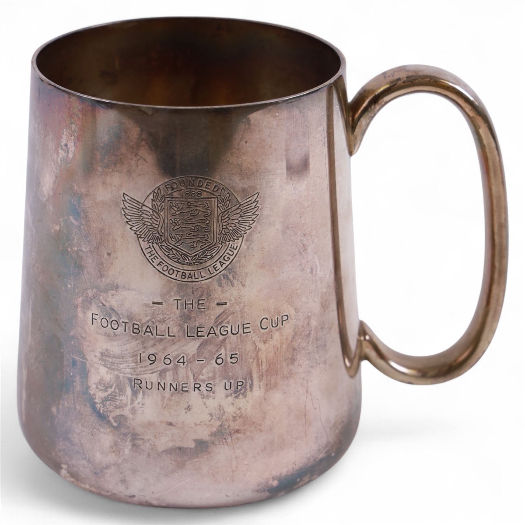 Football League Cup Runners Up tankard, awarded to Colin Appleton, captain of Leicester City for the 1964-65 season