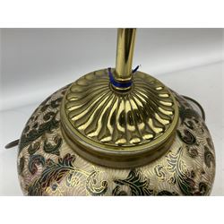 Rochamp Kashmir Kutani table lamp, with cream shade, excluding shade H32cm