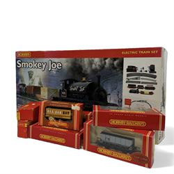 Hornby '00' gauge electric train set Smokey Joe, together with ten Hornby '00' gauge goods wagons, all boxed