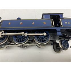 Darstaed '0' gauge - SDJR 2-6-2 tank locomotive No.26 in blue/black; boxed with original packaging and invoice dated 04/02/2017.