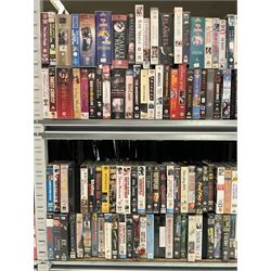 Two bays of vintage VHS videos, approx. 530 - viewing and collection at Duggleby Storage, YO11 3TX