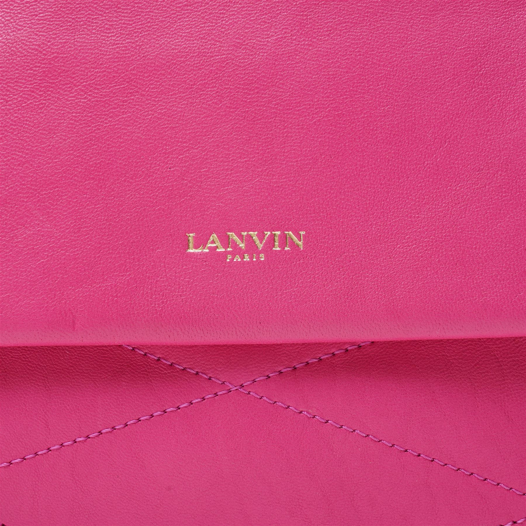 Lanvin - ‘Sugar’ Mini Bag, introduced circa 2014 under Alber Elbaz, in fuchsia quilted lambskin, with gold-tone chain and leather shoulder strap and hardware, unused with original dust bag