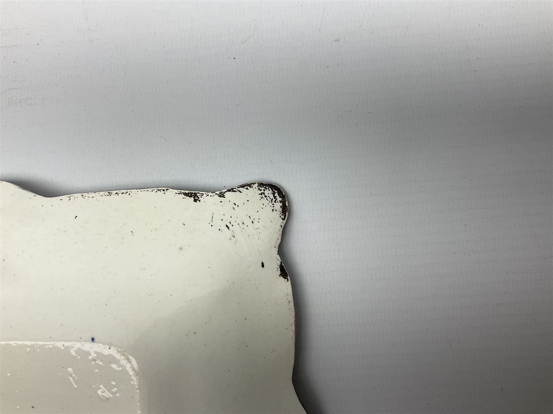 19th century Sunderland pink lustre wall plaque, inscribed 'Behold God will not cast away a perfect man, neither will he help the evil doers', H20cm