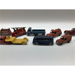 Charbens - fourteen unboxed and playworn pre-war and post-war die-cast models including two Mechanical Horses, Single Deck Coach, Petrol Tanker, Ambulance, Fire Engine, Low Loader, Tipper Lorry, two Royal Mail Vans etc