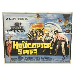 Helicopter Spies - Man from Uncle poster, framed and glazed, overall H79cm L104cm