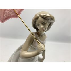 Two Lladro figures, comprising Innocence in Bloom no 7644 and Afternoon Promenade no 7636, both with original box, H28cm