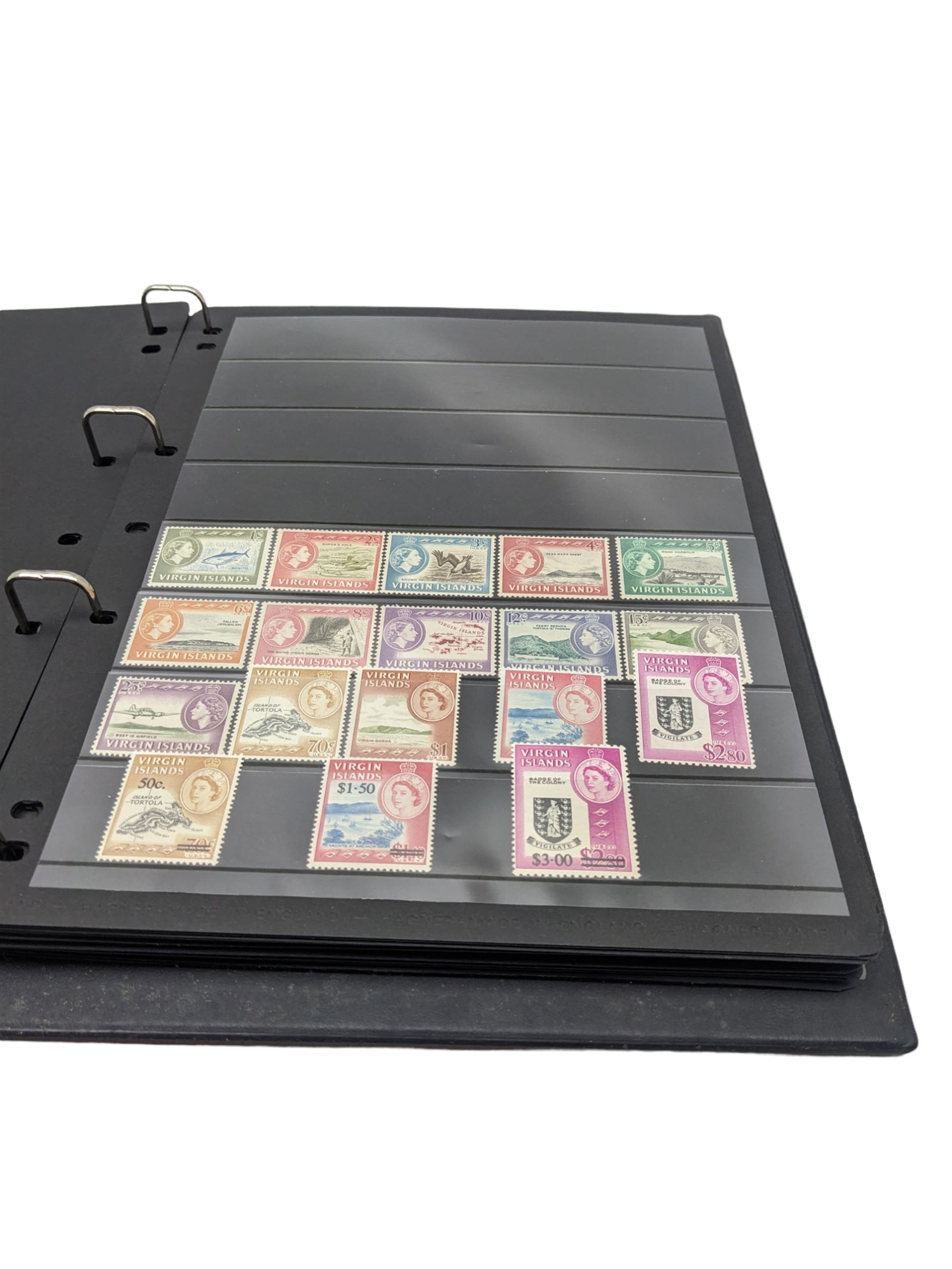 Mostly King George VI and Queen Elizabeth II Commonwealth or Empire stamps, including QEII British Solomon Islands, Pitcairn Islands, Seychelles, Sierra Leone, Mauritius, Guernsey etc, KGVI Turks and Caicos Islands, Falkland Islands Dependencies etc, mixture of mint and used values with some higher values