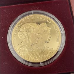 Queen Elizabeth II Bailiwick of Jersey 2013 'Coronation Jubilee' gold proof five pound coin, cased with certificate