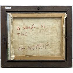 Attrib. Charles McAuley (Irish 1910-1999): 'A Walk in the Glens of Antrim', oil on canvas bears signature, titled verso 44cm x 54cm