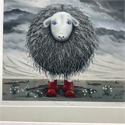 Lucy Pittaway (Yorkshire Contemporary): 'January Blues', limited edition print signed titled and numbered 6/195 in pencil, 48cm x 48cm 