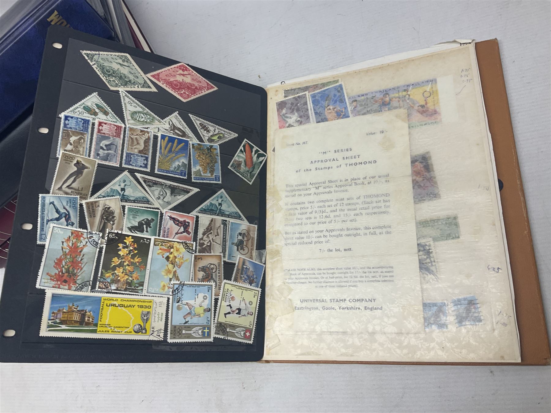 World stamps including Australia, Antigua, Canada, New Zealand, St Vincent, Republic of Maldives, Norfolk Island, Malta etc, Great British and other first day covers, Queen Elizabeth II 60th Birthday commemorative stamps etc, housed in five albums/folders and loose, in one box