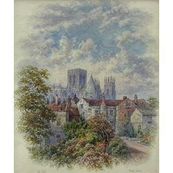 George Fall (British 1845-1925): 'Gray's Court & Minster York', watercolour signed and titled 24cm x 20cm