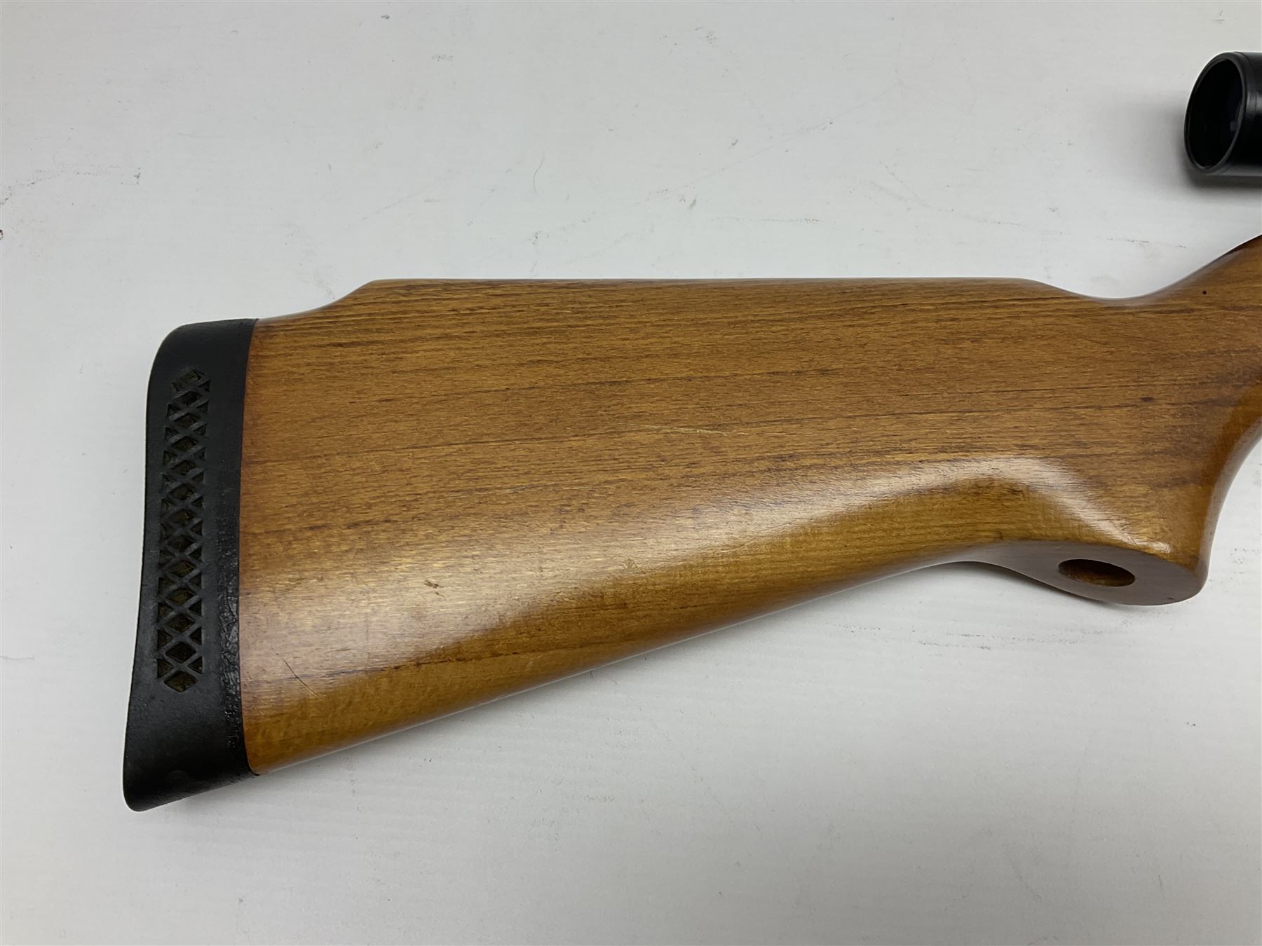 BSA 22 caliber air riffle with telescopic sight, in Fambeau hard case