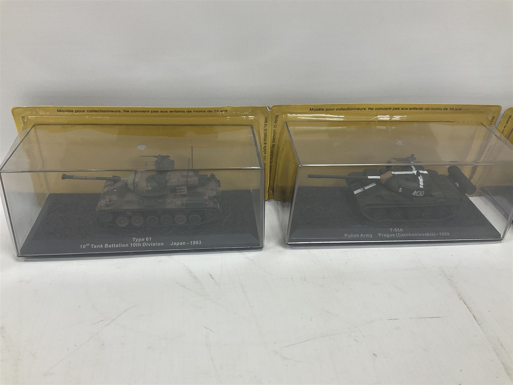 DeAgostini The Combat Tanks Collection -  forty-six periodical issued die-cast models of tanks; in plastic display cases in unopened blister packs (46)