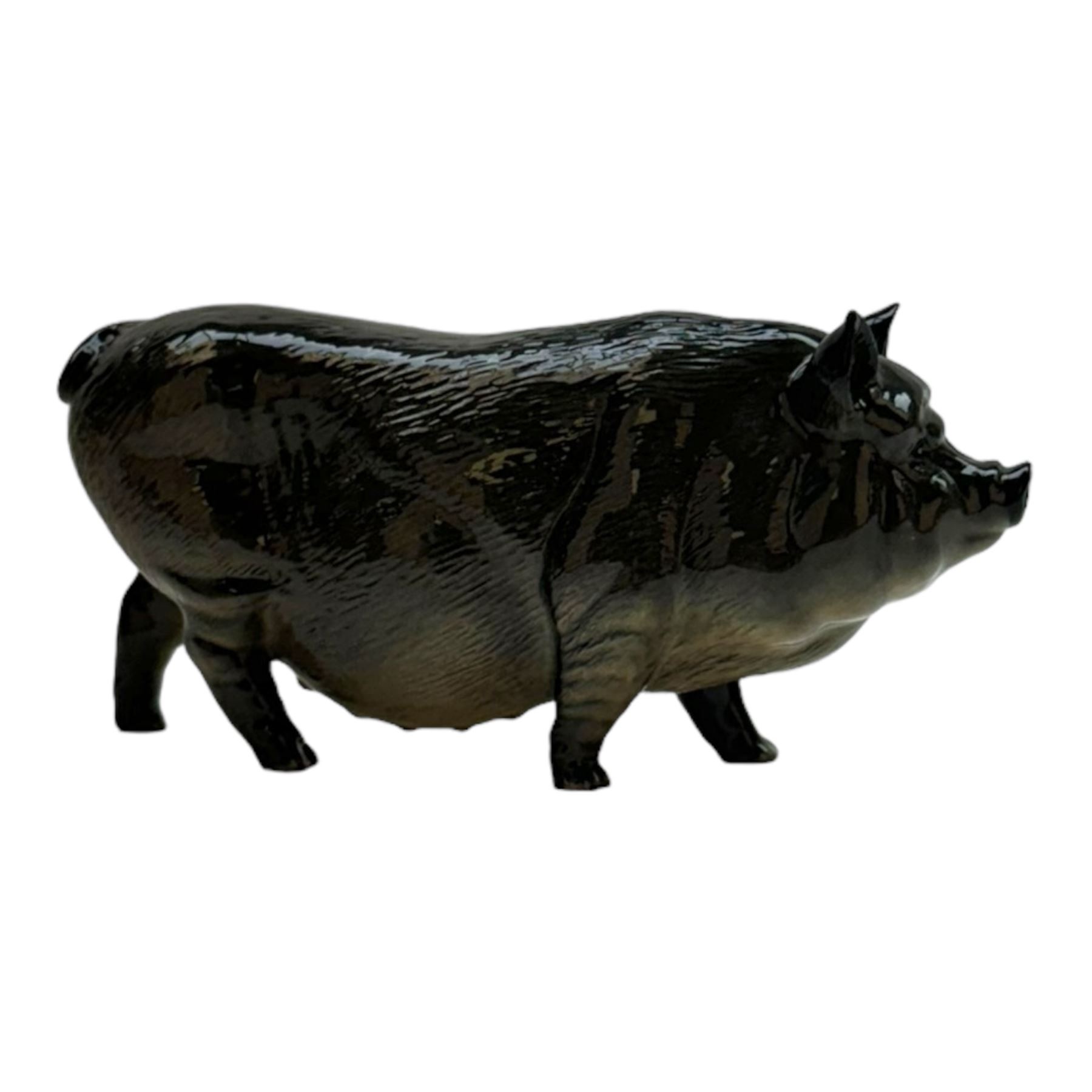 Five Beswick pigs, comprising two CH Wall Queens, Middlewhite Boar, Glocester Old Spot, and Tamworth, together with a Royal Doulton Vietnamese Pot Bellied pig, (6)