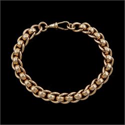 9ct rose gold roller ball link bracelet, Sheffield 2004
