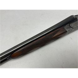 SHOTGUN CERTIFICATE REQUIRED - Spanish Laurona 12-bore double barrel side-by-side sidelock ejector sporting gun with 70cm (27.5