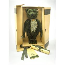 Steiff limited edition Harrods Centenary Bear No.1127/2000, with musical movement playing 'Anniversary Waltz' H17