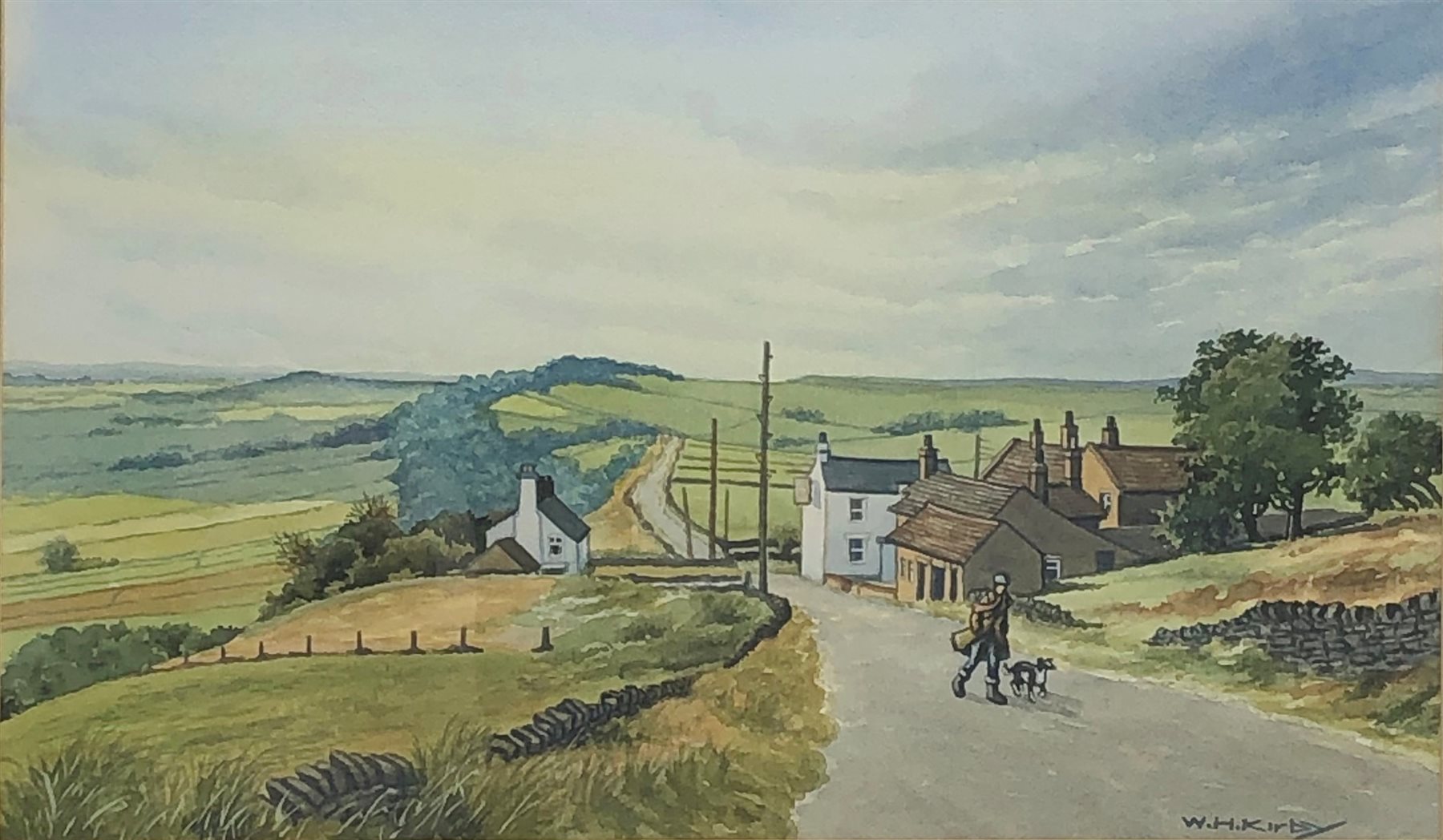 William (Bill) Kirby (Northern British 1934-2019): The Barrel at Bretton, watercolour signed 31cm x 53cm