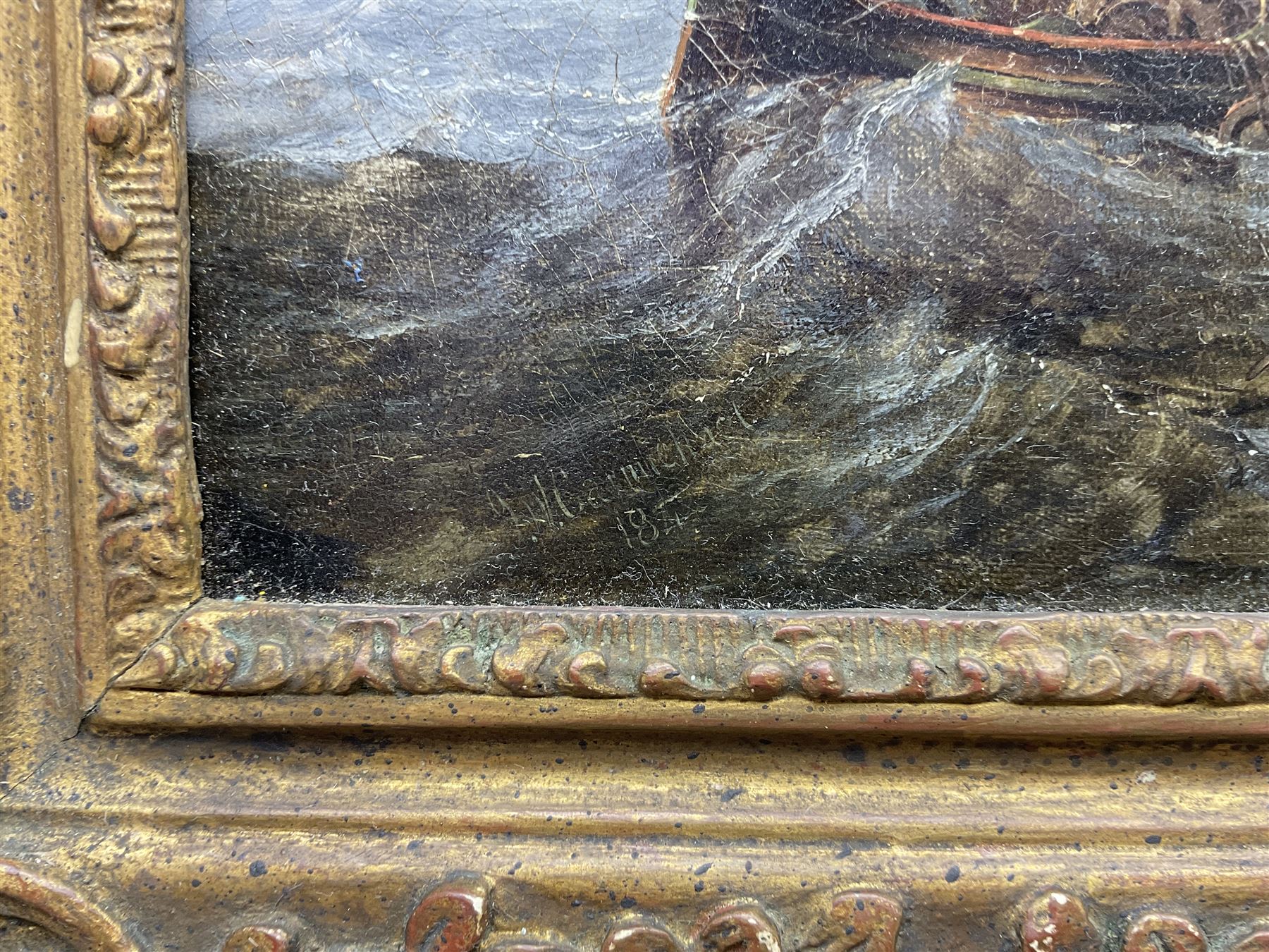 John Wilson Carmichael (British 1799-1868): Off the Dutch Coast, oil on canvas signed and dated 1846, 31cm x 39cm