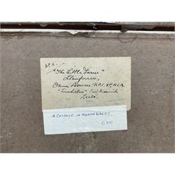 Owen Bowen (Staithes Group 1873-1967): 'The Little Farm - Llanferres' North Wales, oil on canvas board signed, original title label verso 30cm x 40cm