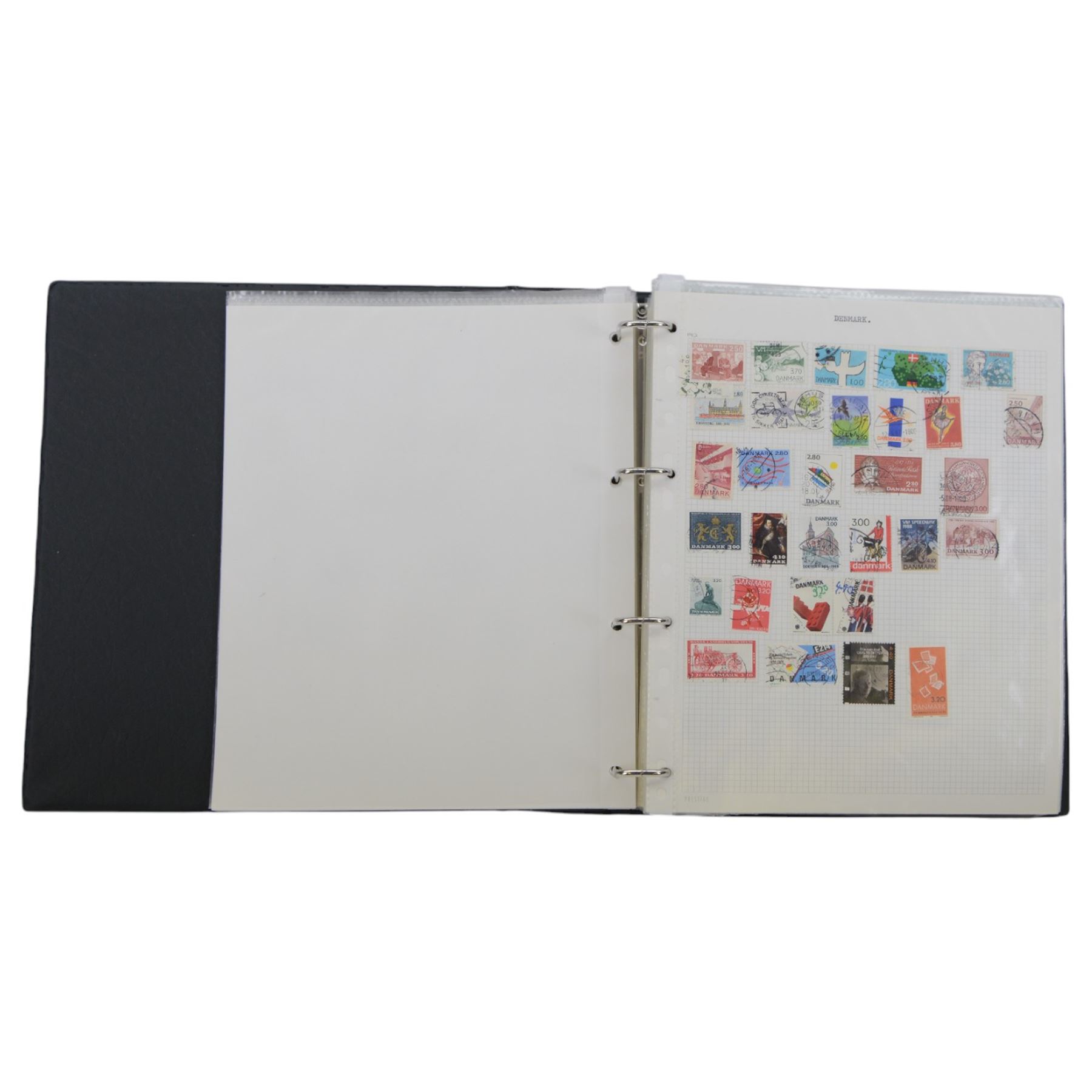 World stamps including Australia, Zimbabwe, Nigeria, Pitcairn Islands, Gilbert and Ellice, Bulgaria, Chile, United States of America, Tunisia, Poland, Greece, China etc, housed in ten ring binder folders