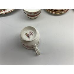 Queen's Richmond pattern tea set for six, plus one matching teacup 