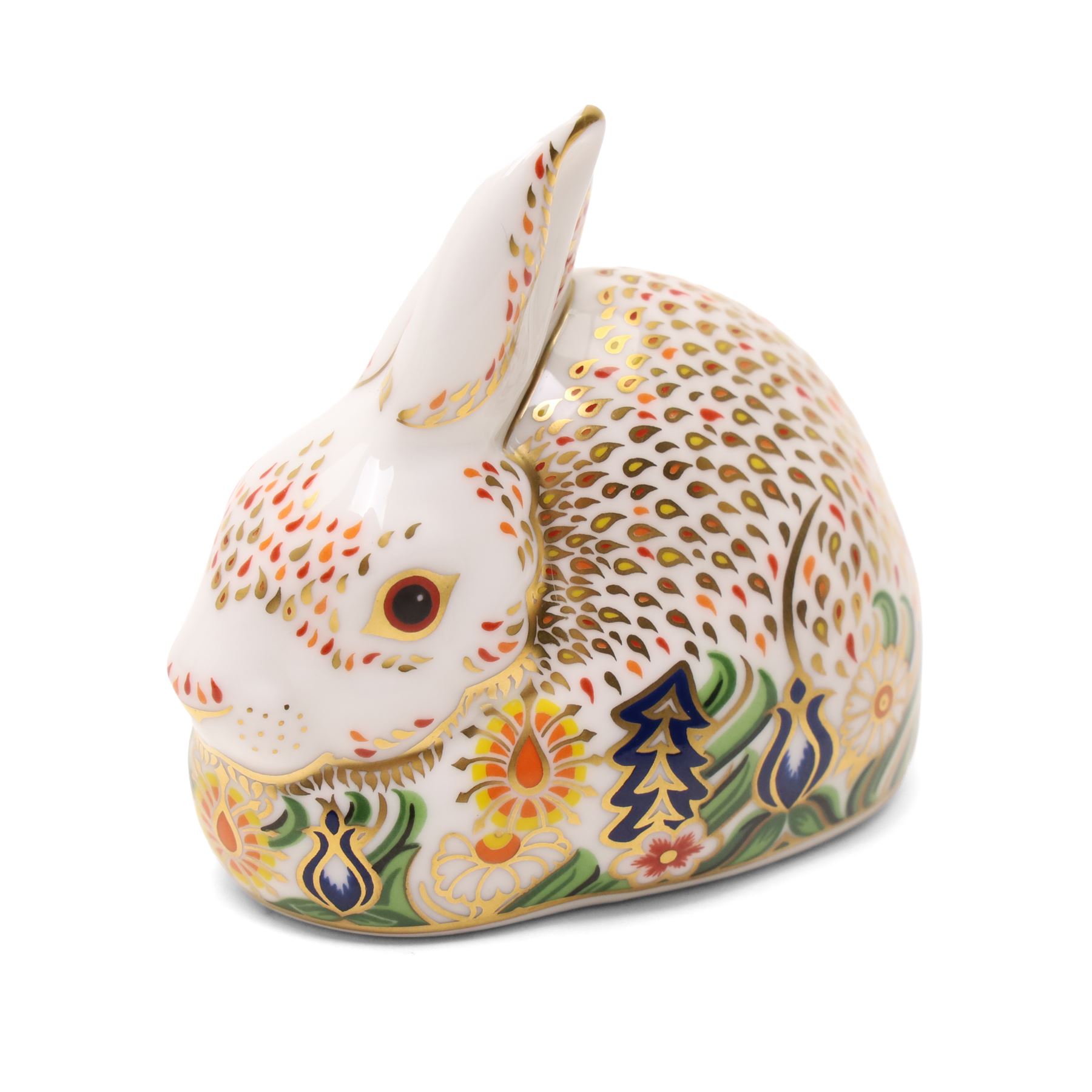 Five Royal Crown Derby paperweights Rowsley Rabbit limited edition 492/500 with certificate, Stoney Middleton  Squirrel, Old Imari Frog limited edition 1512/4500 with certificate, Debenhams Squirrel, and Mole all with silver stoppers