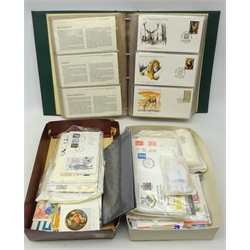  Collection of FDCs, stamps and PHQ cards including WWF, railway, Christmas etc, in album and loose  