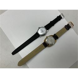 Two automatic wristwatches including Gerrard and Baronet and six manual wind wristwatches including Medana Tissot Seastar-Seven, Roamer, Eterna, Bakobe and Eastend Watch (8)