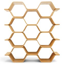 Luka Stepan (1980-) for MADE - 'Polygon' shelving unit, a contemporary walnut veneered room divider bookcase