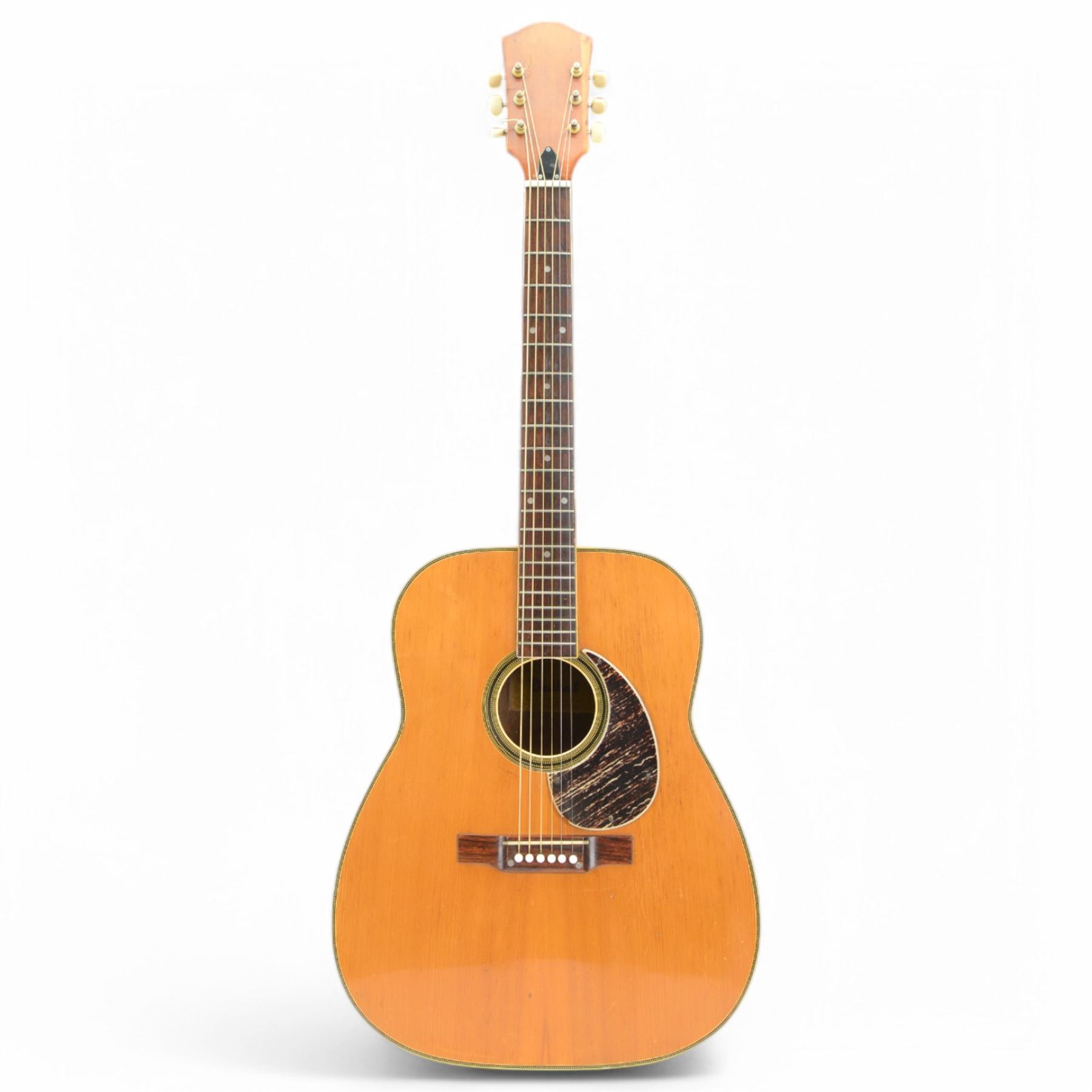 1960s Dallas Dreadnought acoustic guitar, model no. A625, L105cm
